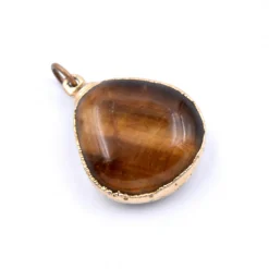 14k Yellow Gold Tiger's Eye Pendant