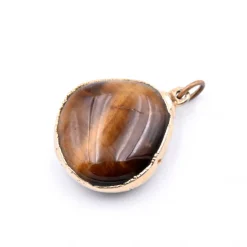 14k Yellow Gold Tiger's Eye Pendant
