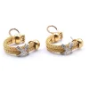 18k Yellow Gold X Huggie Earrings