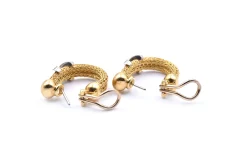18k Yellow Gold X Huggie Earrings