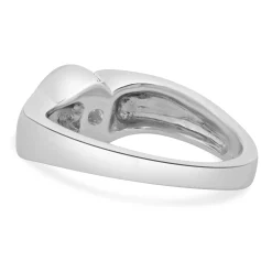 Kabana 14 Karat White Gold Round Brilliant Cut Diamond Engagement Ring
