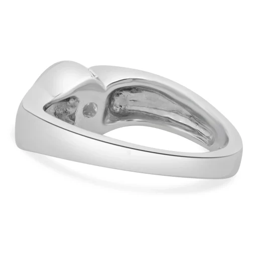 Kabana 14 Karat White Gold Round Brilliant Cut Diamond Engagement Ring
