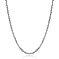 18 Karat Black Diamond Inline Tennis Necklace