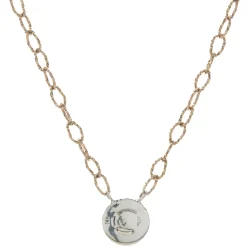 14 Karat Rose and White Gold Old Mine Cut Diamond Halo Necklace