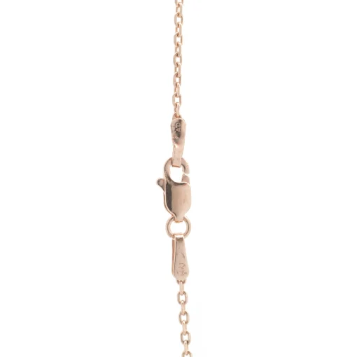 14 Karat Rose and White Gold Pave Diamond Heart Necklace