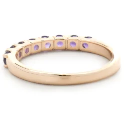 14 Karat Rose Gold Amethyst Band