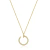 18 Karat Rose Gold Diamond Nail Loop Necklace