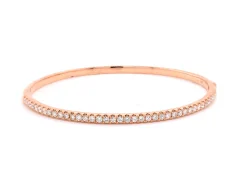 18 Karat Rose Gold Diamond Bangle Bracelet