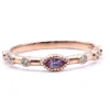 14 Karat Rose Gold Diamond and Pink Sapphire Band