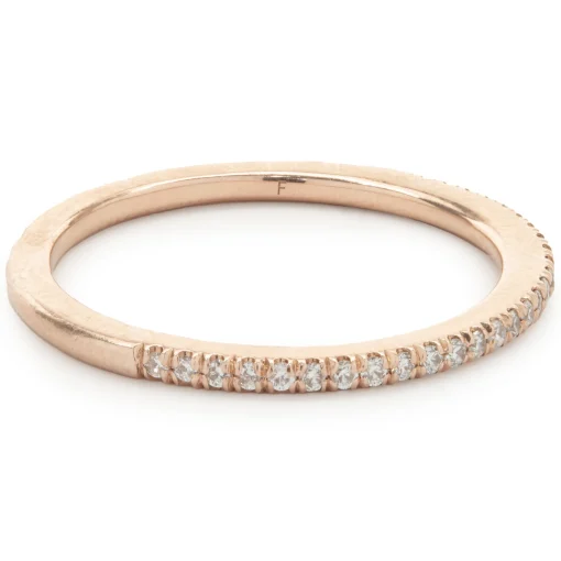 14 Karat Rose Gold Diamond Band