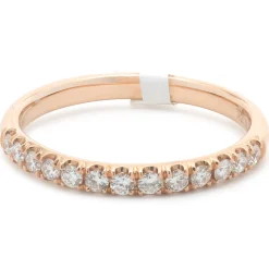 18 Karat Rose Gold Diamond Band