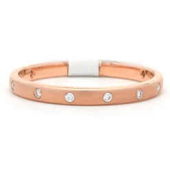14 Karat Rose Gold Diamond Band