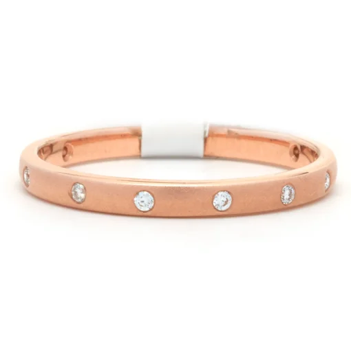 14 Karat Rose Gold Diamond Band