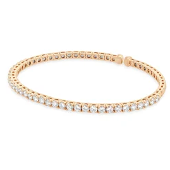 14 Karat Rose Gold Diamond Flex Cuff Bracelet