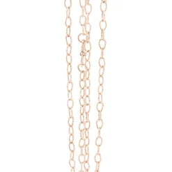 14 Karat Rose Gold Diamond Cut Oval Link Chain Necklace