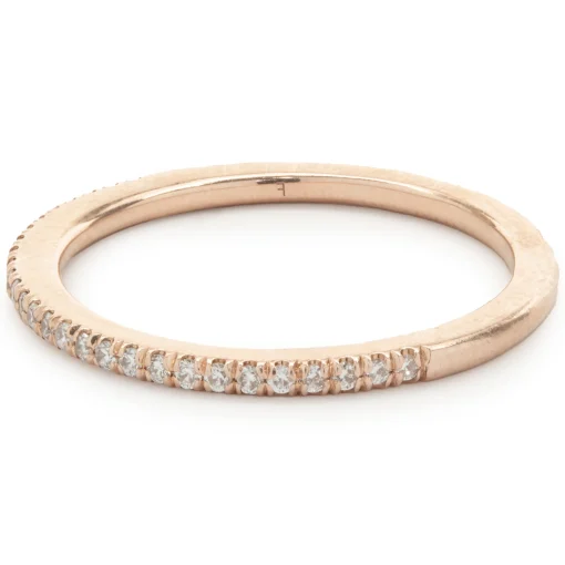 14 Karat Rose Gold Diamond Band