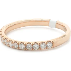 18 Karat Rose Gold Diamond Band