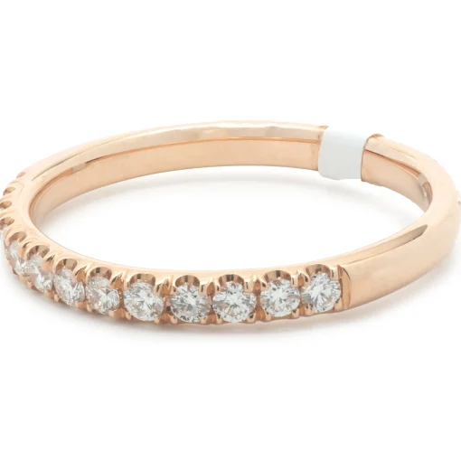 18 Karat Rose Gold Diamond Band