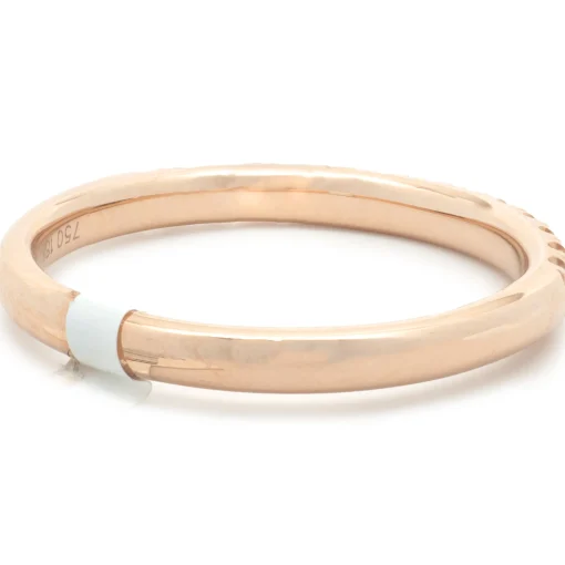 18 Karat Rose Gold Diamond Band