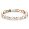 14 Karat Rose Gold East-West Marquise Cut Diamond Band