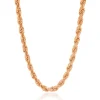 10 Karat Rose Gold 8MM Rope Chain Necklace