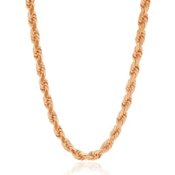 10 Karat Rose Gold 8MM Rope Chain Necklace