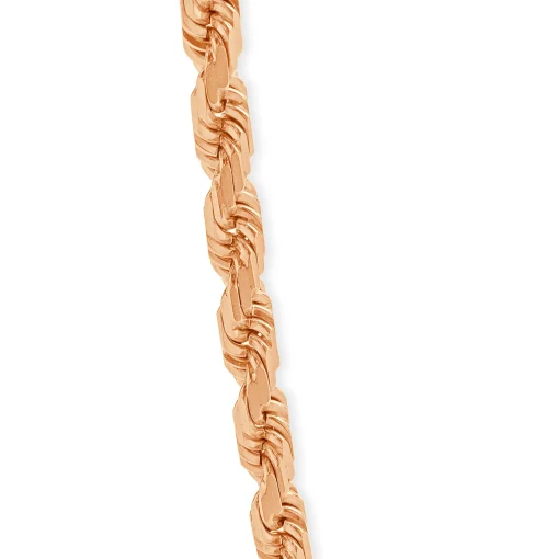 10 Karat Rose Gold 8MM Rope Chain Necklace