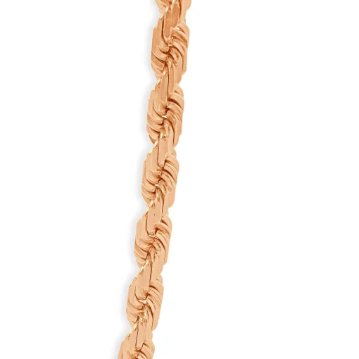 10 Karat Rose Gold 8MM Rope Chain Necklace