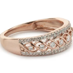 10 Karat Rose Gold Open Lace Band