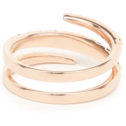 14 Karat Rose Gold Rainbow Sapphire and Diamond Bypass Ring