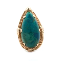 14 Karat Rose Gold Vintage Turquoise Ring