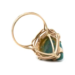 14 Karat Rose Gold Vintage Turquoise Ring