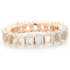 14 Karat Rose Gold White Sapphire Eternity Band