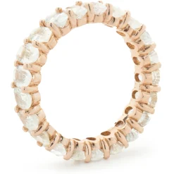 14 Karat Rose Gold White Sapphire Eternity Band