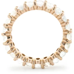 14 Karat Rose Gold White Sapphire Eternity Band