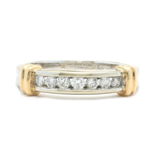 14 Karat Two Tone Diamond Band