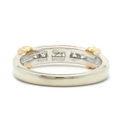 14 Karat Two Tone Diamond Band