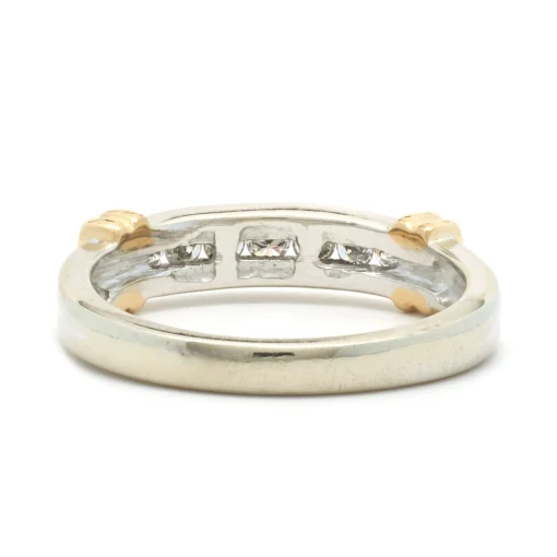 14 Karat Two Tone Diamond Band