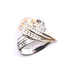 14 Karat Two Tone Diamond Heart Slide Pendant