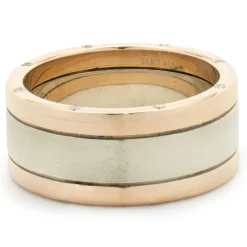 14 Karat White & Rose Gold Diamond Station Band
