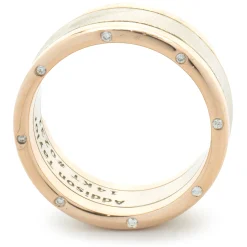 14 Karat White & Rose Gold Diamond Station Band
