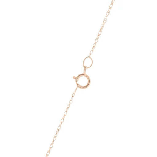 18 Karat White & Rose Gold Rectangular Diamond Drop Necklace