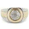 14 Karat White & Yellow Gold Pave Diamond Style Ring