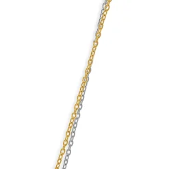 18 Karat White and Rose Gold Pave Diamond Multi Shape Drop Necklace