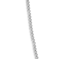 14 Karat White Gold 4 Prong Diamond Tennis Necklace