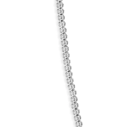 14 Karat White Gold 4 Prong Diamond Tennis Necklace