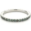 14 Karat White Gold Alexandrite Eternity Band