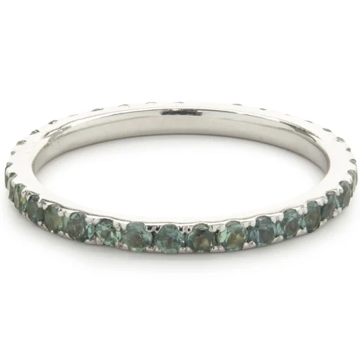 14 Karat White Gold Alexandrite Eternity Band