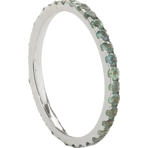 14 Karat White Gold Alexandrite Eternity Band