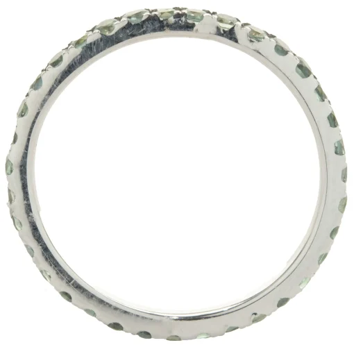 14 Karat White Gold Alexandrite Eternity Band